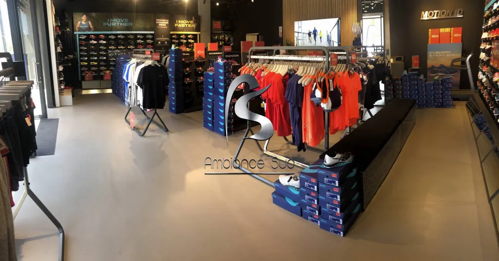 SOL DECORATIF AVEC LA CHAPE MINCE FIBRE A LA VALETTE CENTRE COMMERCIAL AVENUE 83