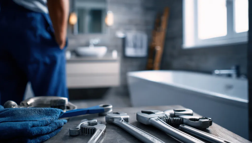 Rénovation de la plomberie d'une salle de bain avec douche italienne maçonnée et aménagement PMR pour seniors dans l'Hérault