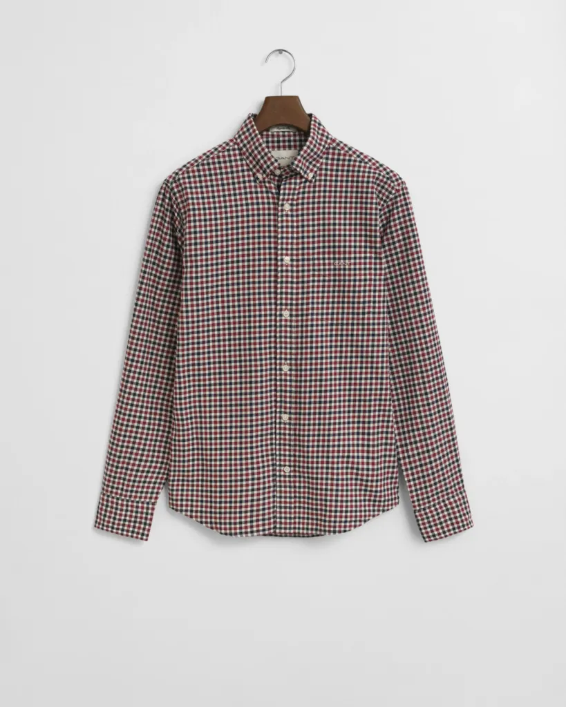 Chemise coupe regular en sergé vichy