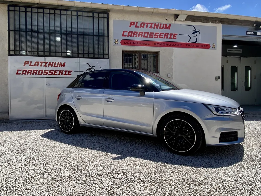 Réparation carrosserie de cette Audi A1 situé à Carnoux en Provence proche de Marseille, Aubagne et la Ciotat 