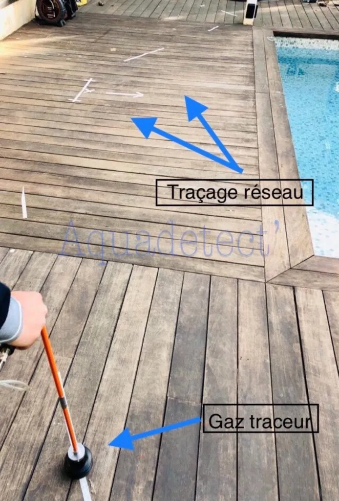 Traçage réseau piscine prés de Saint Tropez dans le Var