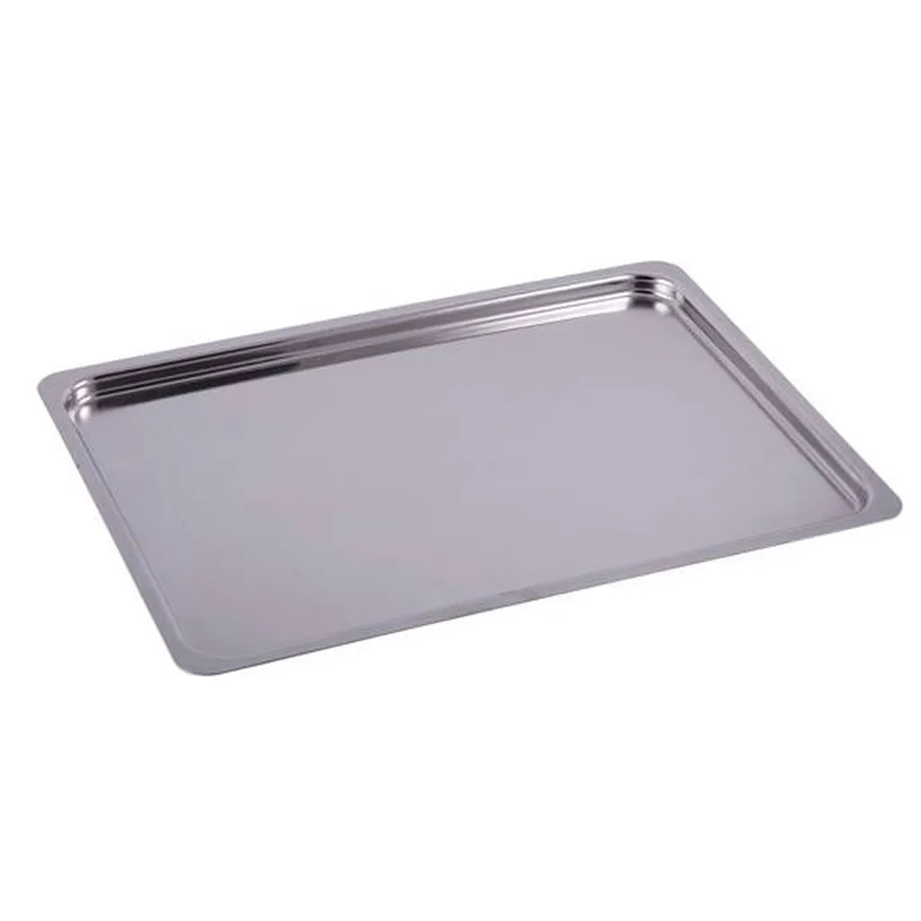 Location de vaisselle traiteur plateau inox à main 45x34cm pour service repas à Lyon