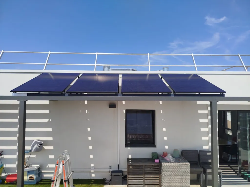 pose sur pergola existante par infiny elec