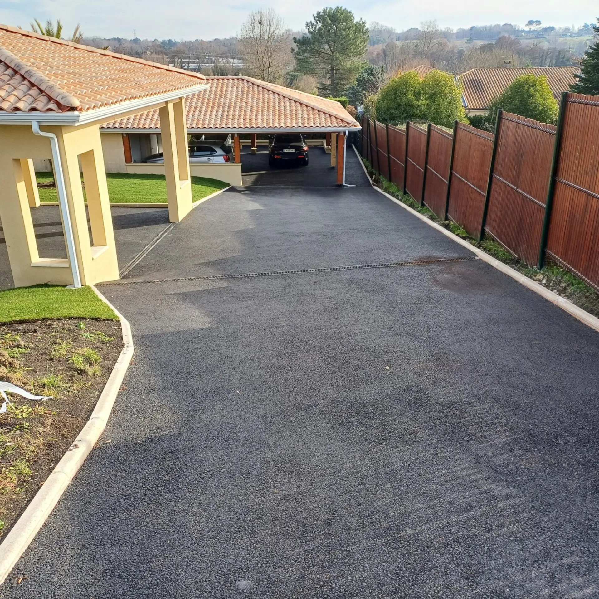 devis pour chantier de construction d'une allée enrobée Gradignan 33