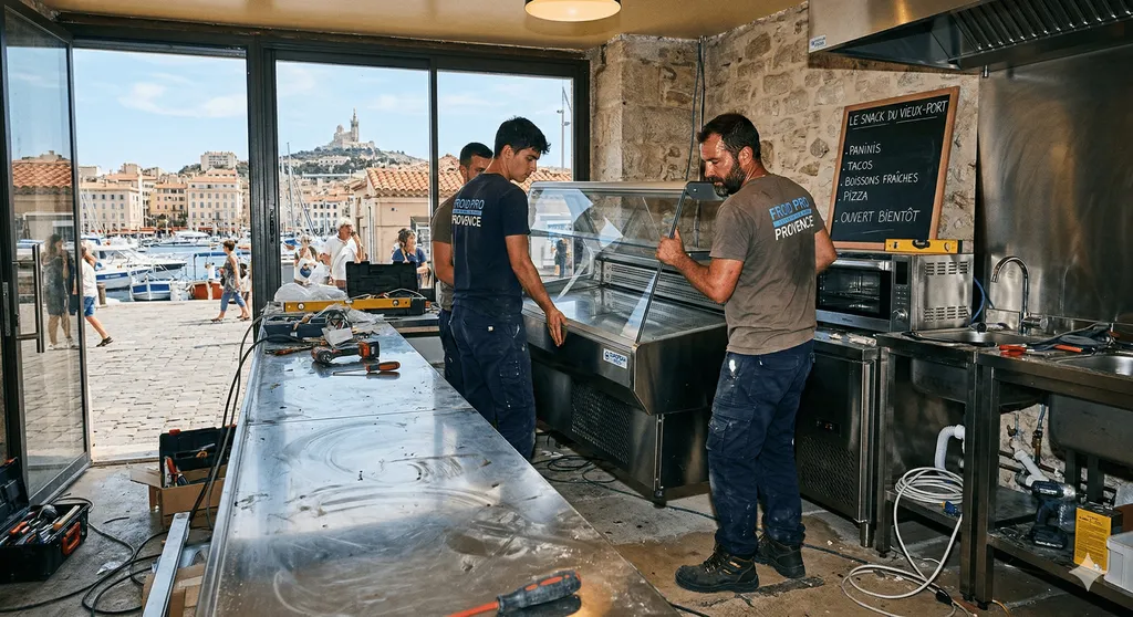 Installation de comptoirs frigorifiques pour snacks et pizzerias à Marseille et Bouches-du-Rhône