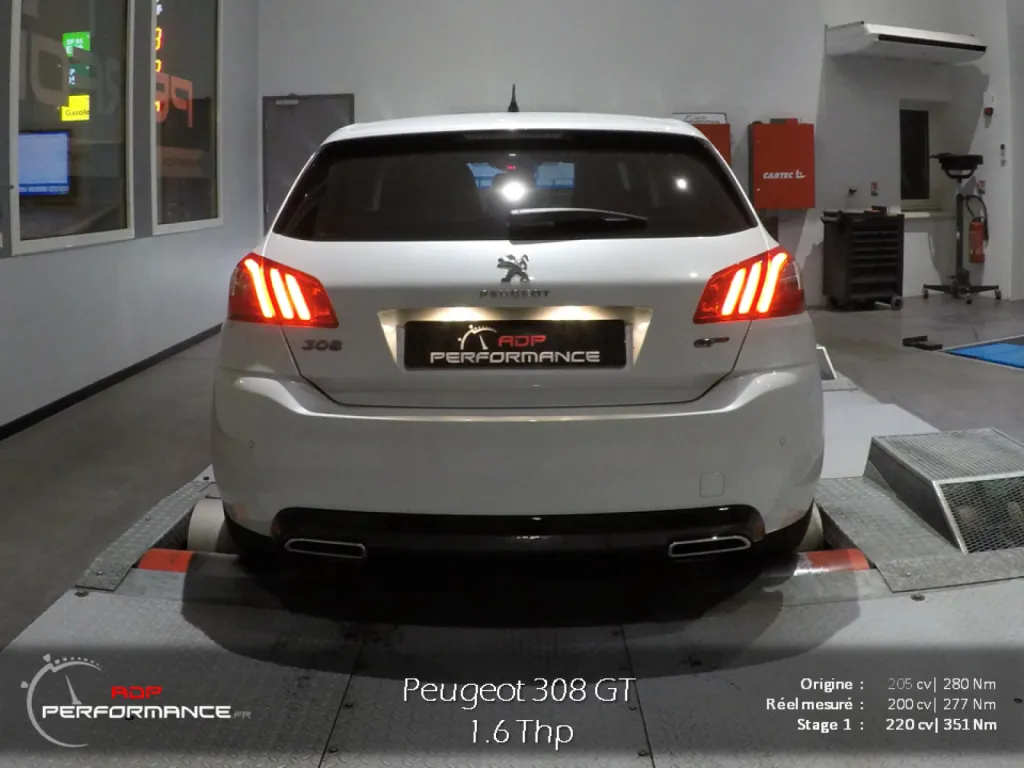 Optimisation moteur peugeot 308 gt 1.6 thp 200