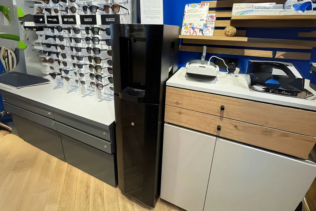 Fontaine réseau dans un commerce