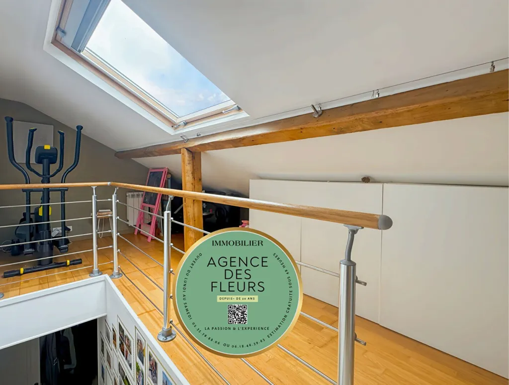 A acheter maison - 5 pièces de 108 m2 édifiée sur 359 m² de terrain clos arboré sur la commune de TOURVILLE LA RIVIERE 76410