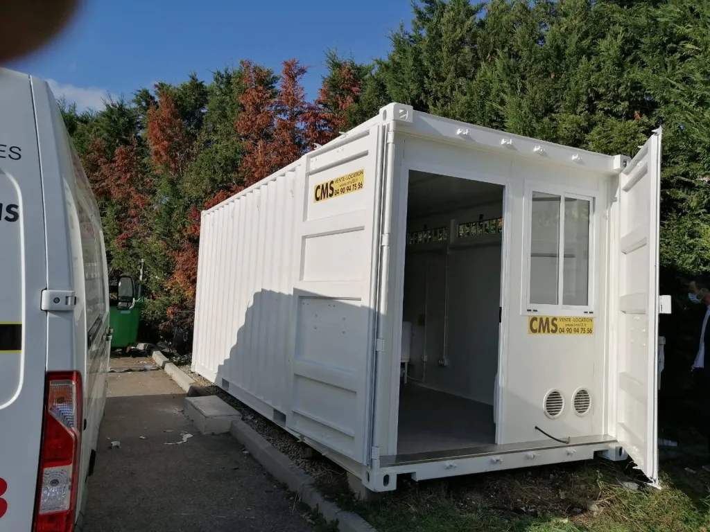 Location module de chantier pour l'accueil d'une déchetterie au Pontet