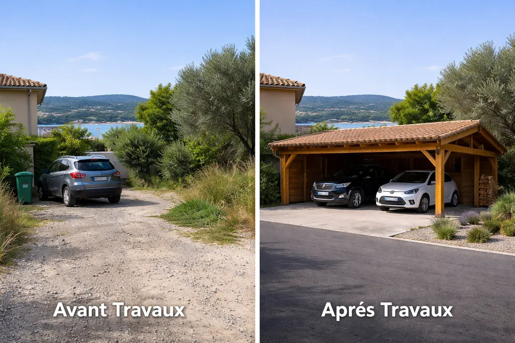 abri pour deux voiture a Gigean