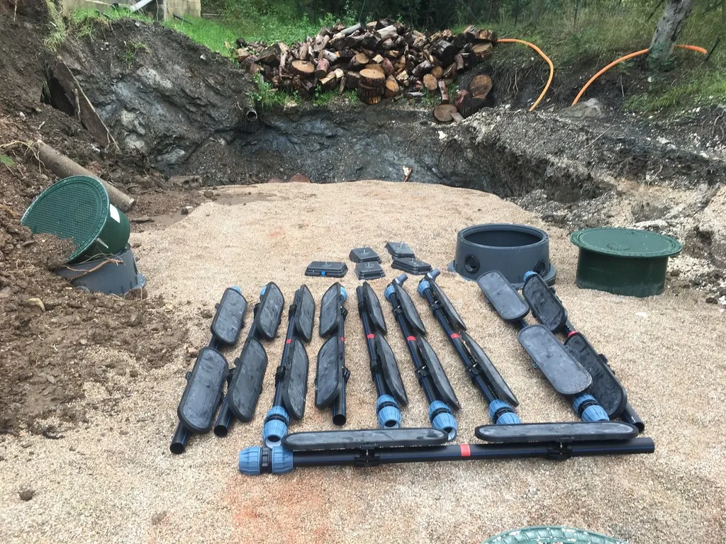 Système d'aération d'une station d'épuration collective pou des mobile-homes dans le Var