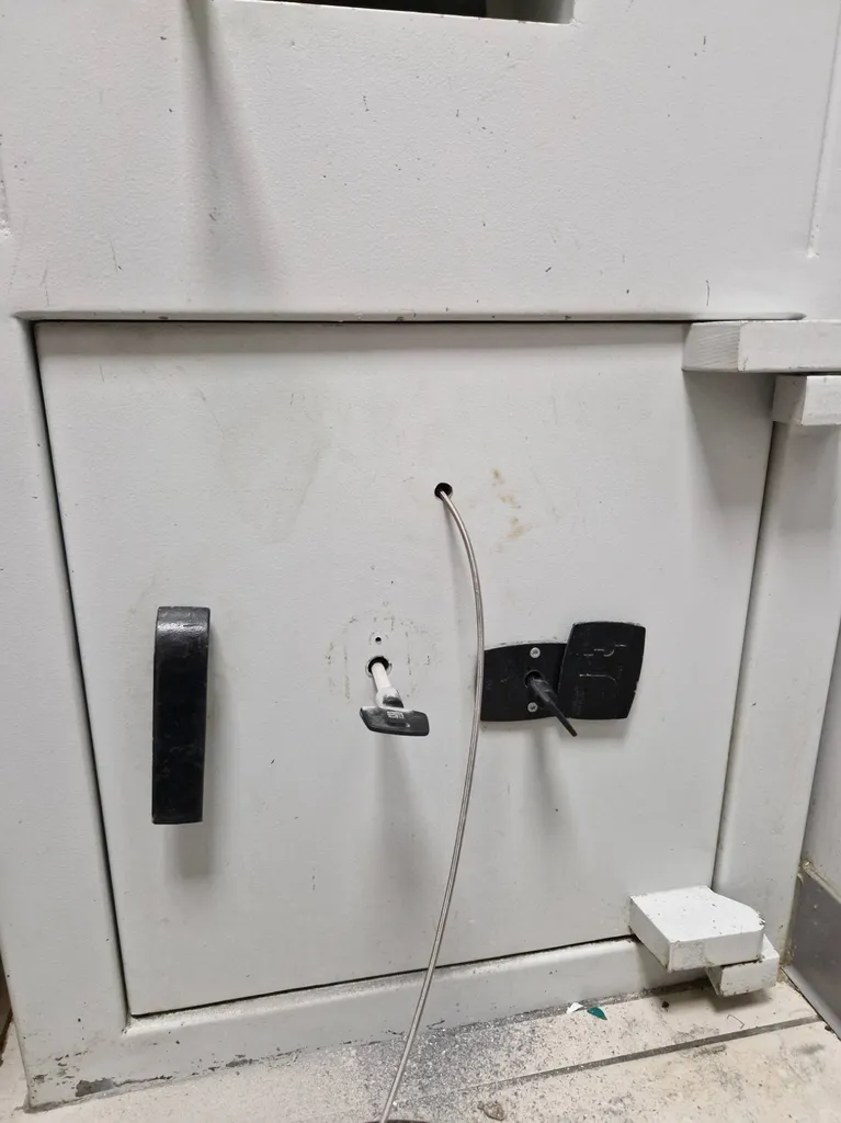 travaux d'ouverture sur Linselles pour ouvrir le coffre-fort bloqué