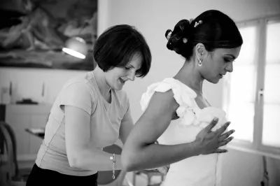 Preparation of the bride, hair, make-up and dressing