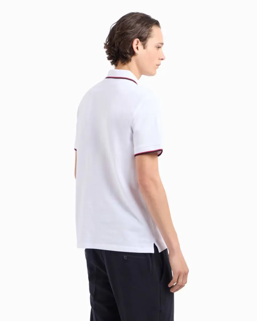 Polo Armani Exchange Piqué Blanc disponible chez Urban Chic à Dieppe