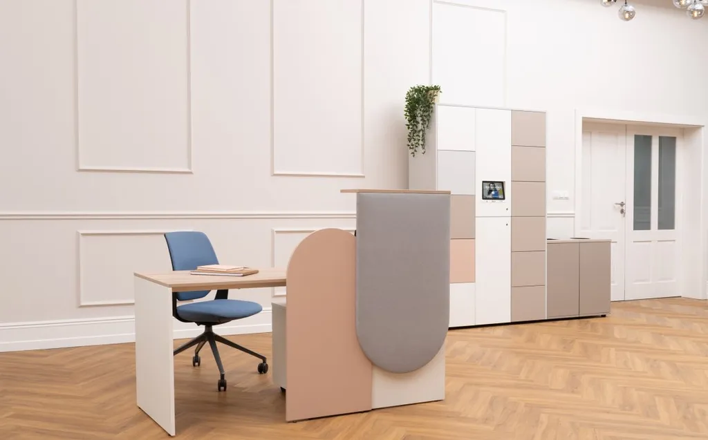 Banque d’accueil Vaero design ergonomique pour entreprises dans la région PACA bureaux modernes réception professionnelle solution personnalisée