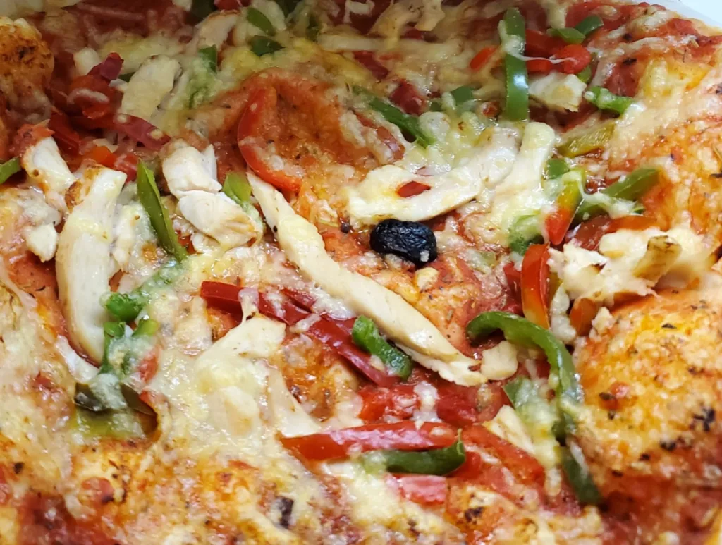 pizza poulet poivrons salon