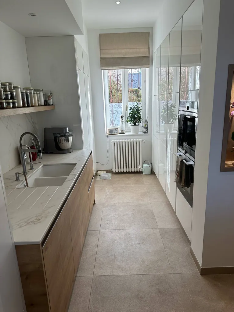 cuisine blanche et bois genay