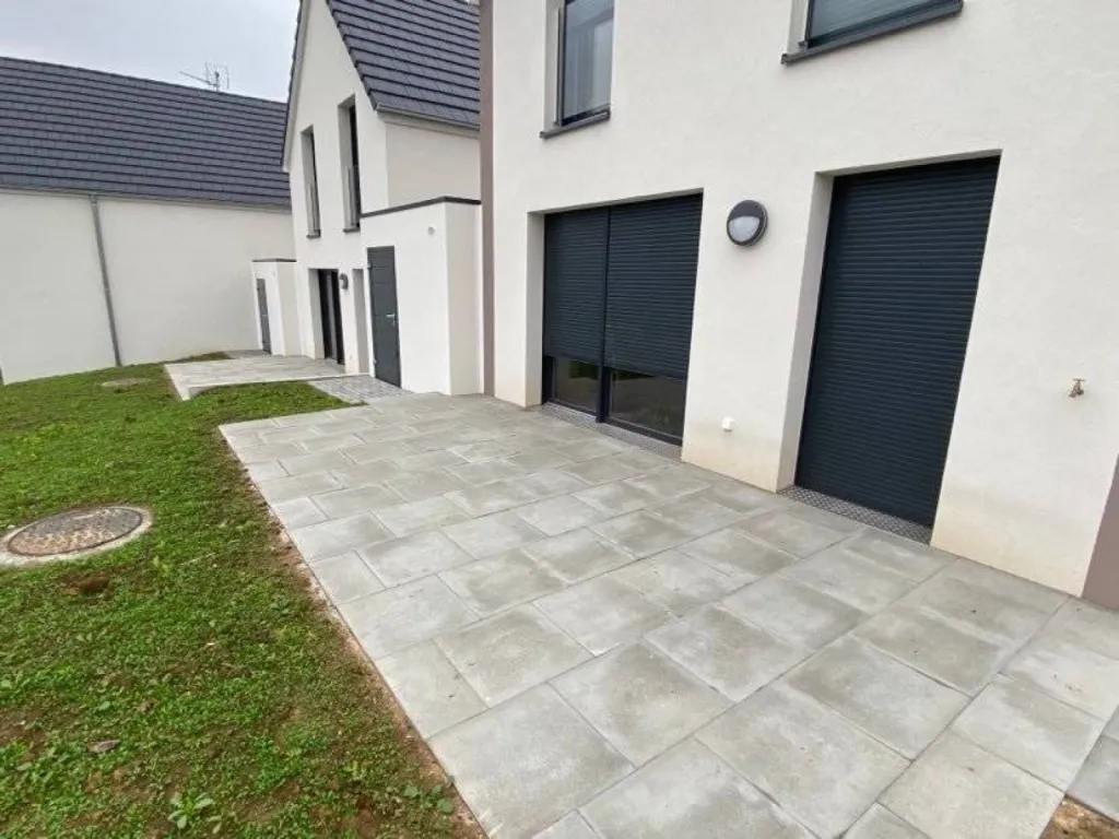 Pose de dalles pour maison à Mommenheim près de Strasbourg 
