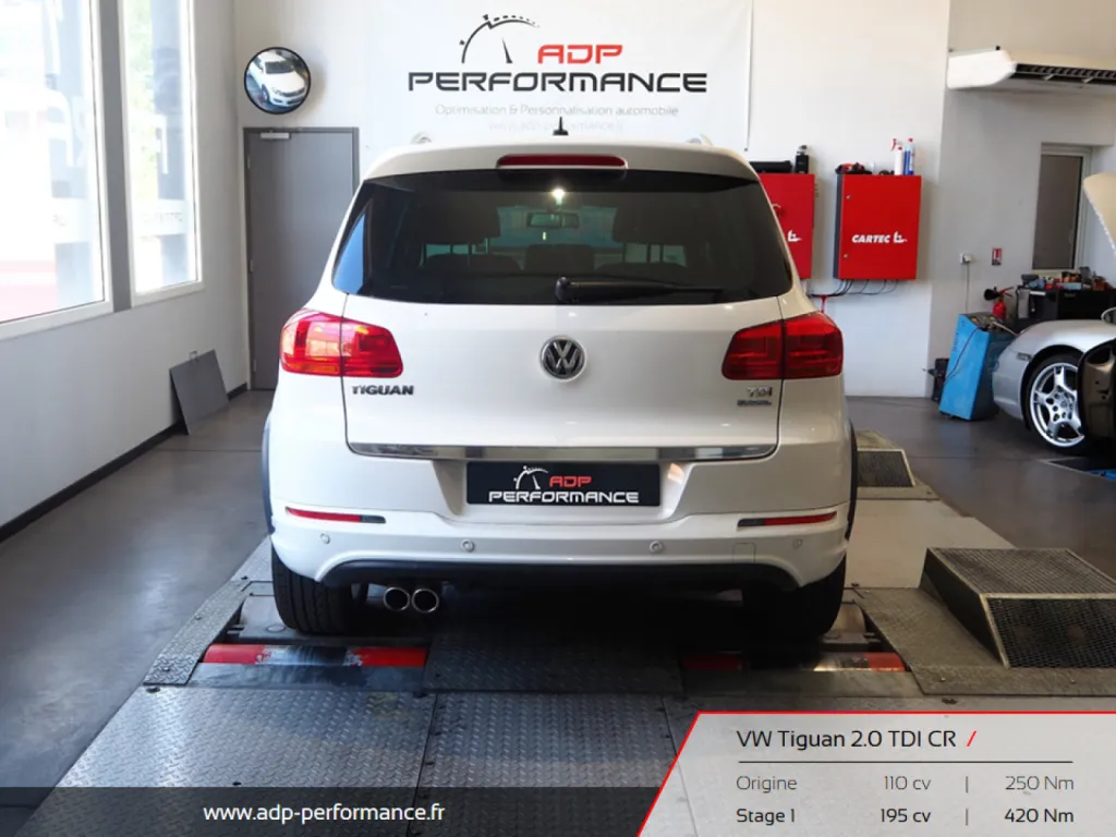 Reprogrammation moteur Marseille - Volkswagen Tiguan 2.0 TDI CR 110 cv - ADP Performance