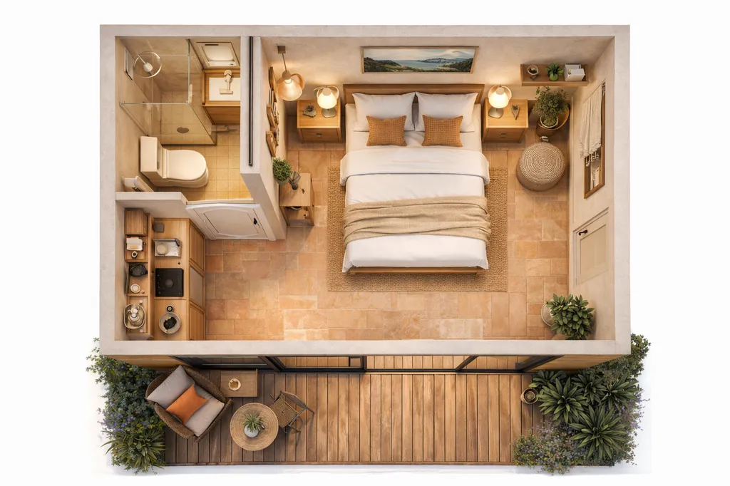 vue intérieur rc 20m²  