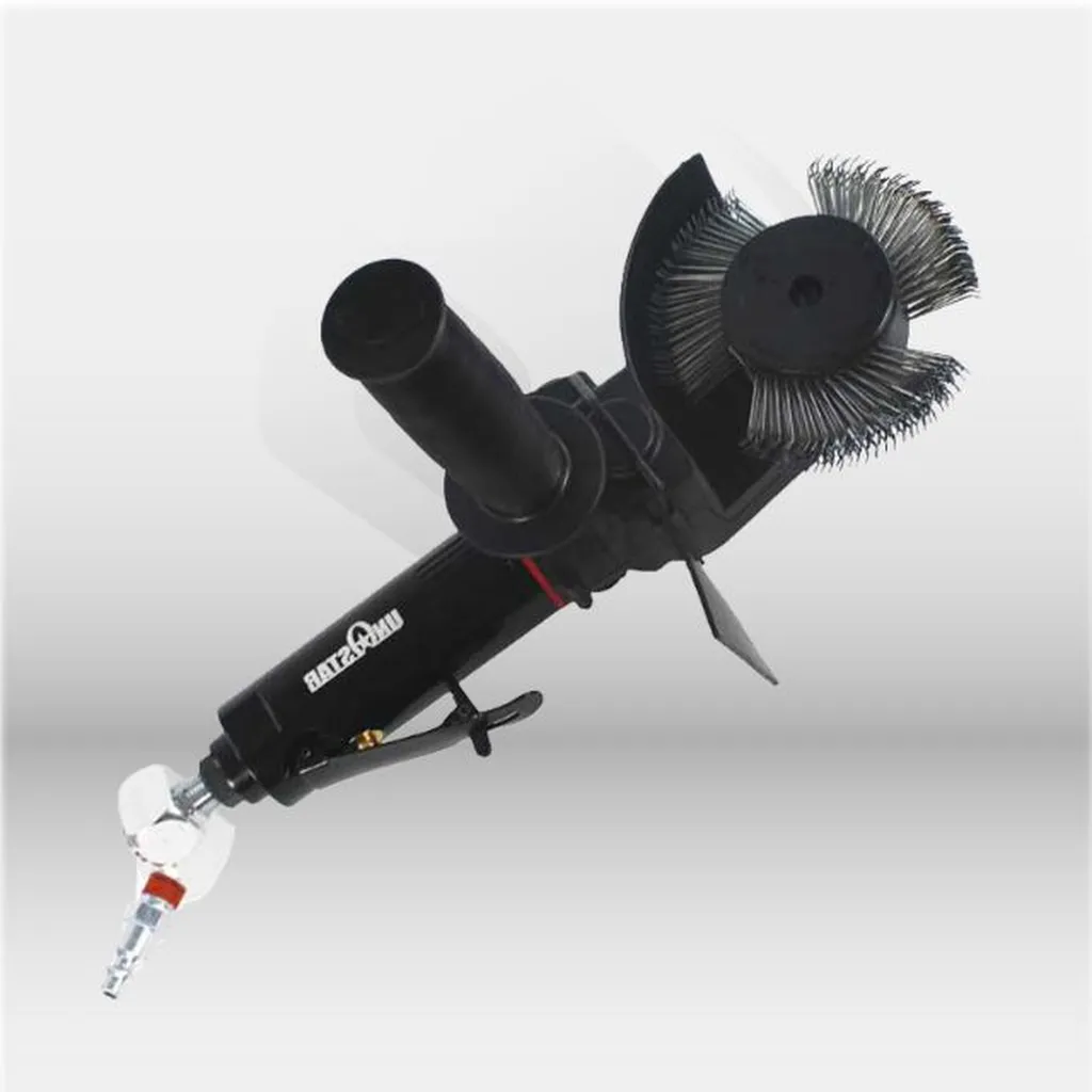Brosseuse pneumatique professionnelle BRK, kit complet avec brosse courbée inox, 3500 tr/min, 6 bars, raccord bi-directionnel, detailing intérieur et extérieur automobile – disponible à Mont-de-Marsan, Landes (40), Nouvelle-Aquitaine et toute la France