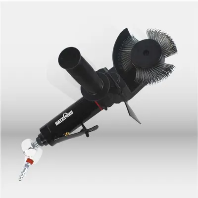 Brosseuse pneumatique professionnelle BRK, kit complet avec brosse courbée inox, 3500 tr/min, 6 bars, raccord bi-directionnel, detailing intérieur et extérieur automobile – disponible à Mont-de-Marsan, Landes (40), Nouvelle-Aquitaine et toute la France