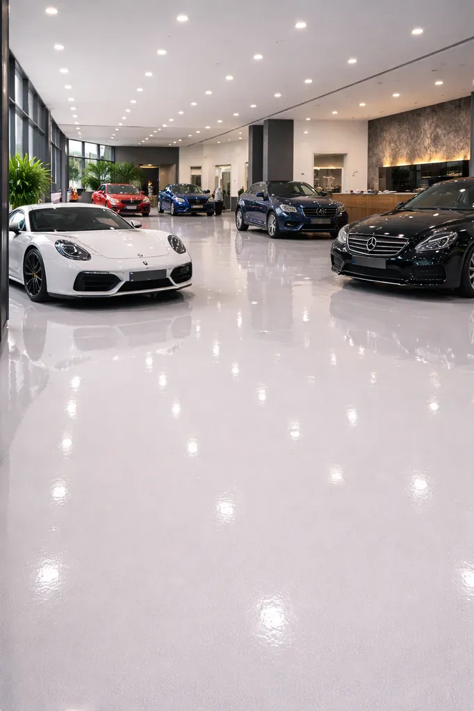 Résine époxy SIKA haute brillance : comment concilier image de marque et performance pour showrooms professionnels situés Bordeaux 33000 Gironde 33.