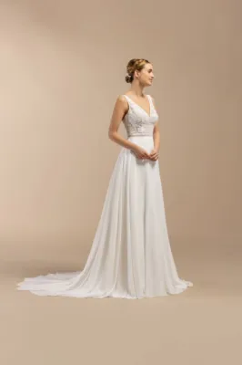 robe de mariée bohème fluide à Marseille