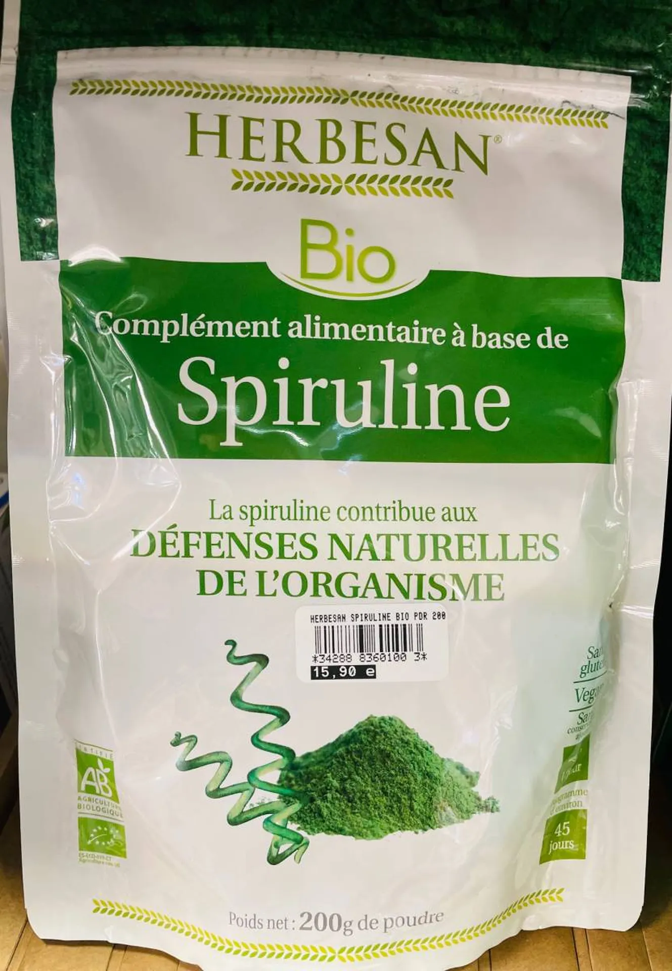 Spiruline superfood naturelle en poudre