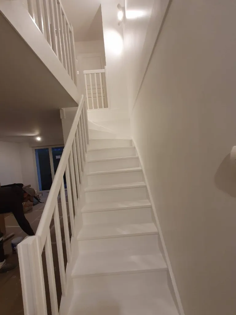 Peintre spécialiste pour peinture escalier bicolore neuf ou à rénover à Coignières proche Les Essarts Le Roi