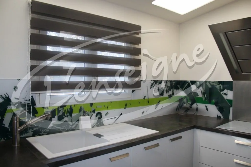 Crédance de cuisine en plexi avec décoration marseille