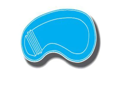 PISCINE COQUE BLUE PEARL - 7M80 X 3M20 à 3M85