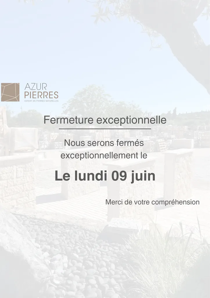 FERMETURE EXCEPTIONNELLE