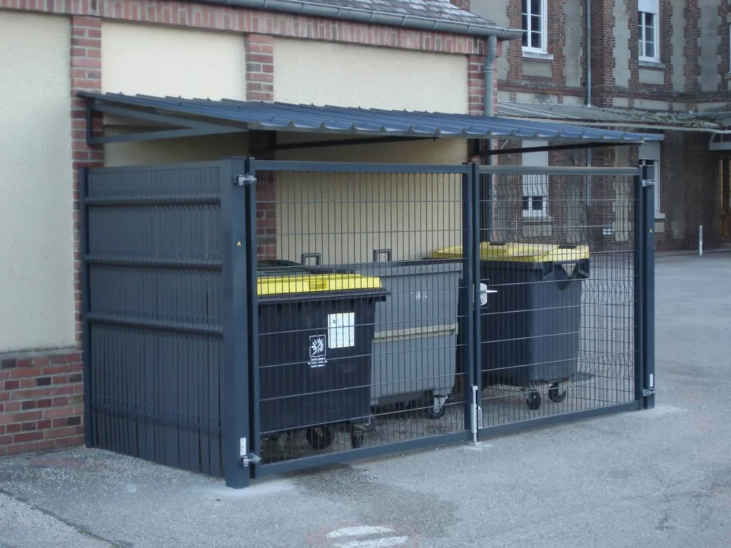 Réalisation d'un abri poubelles au centre hospitalier de Pont Audemer