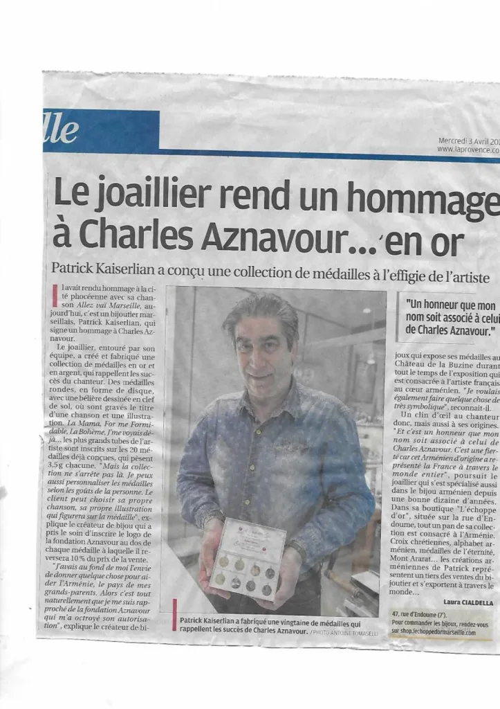 Médailles Aznavour modèles déposés