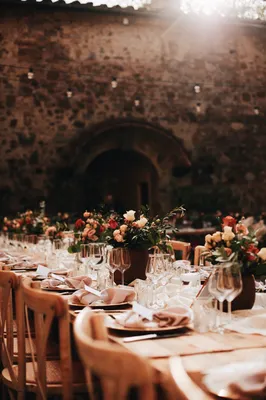 dîner de mariage en Toscane Italie