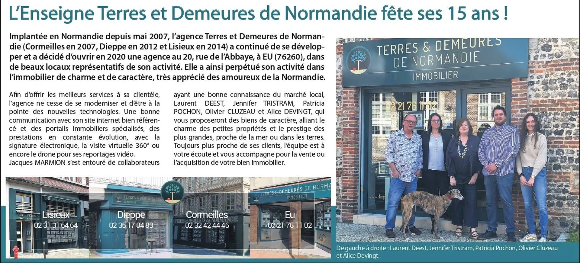 terres et demeures de Normandie agence eu 76260