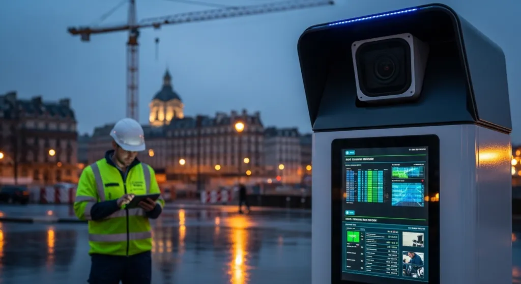 Location de systèmes de sécurité mobiles pour chantiers urbains avec reporting digital à Paris 75017