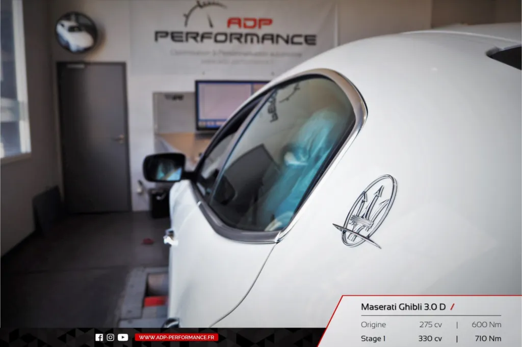 Reprogrammation moteur Plan de Campagne - Maserati Ghibli 3.0 D 275cv - ADP Performance