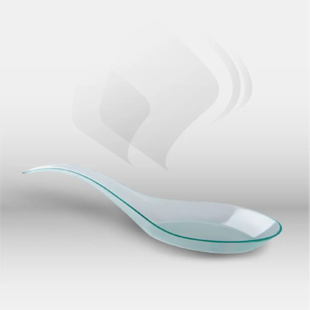 Cuillères de dégustation transparentes Garcia de Pou pour restauration professionnelle, idéales pour mises en bouche, buffets et événements, offrant une solution élégante, hygiénique et pratique pour le service des préparations culinaires en portions indi