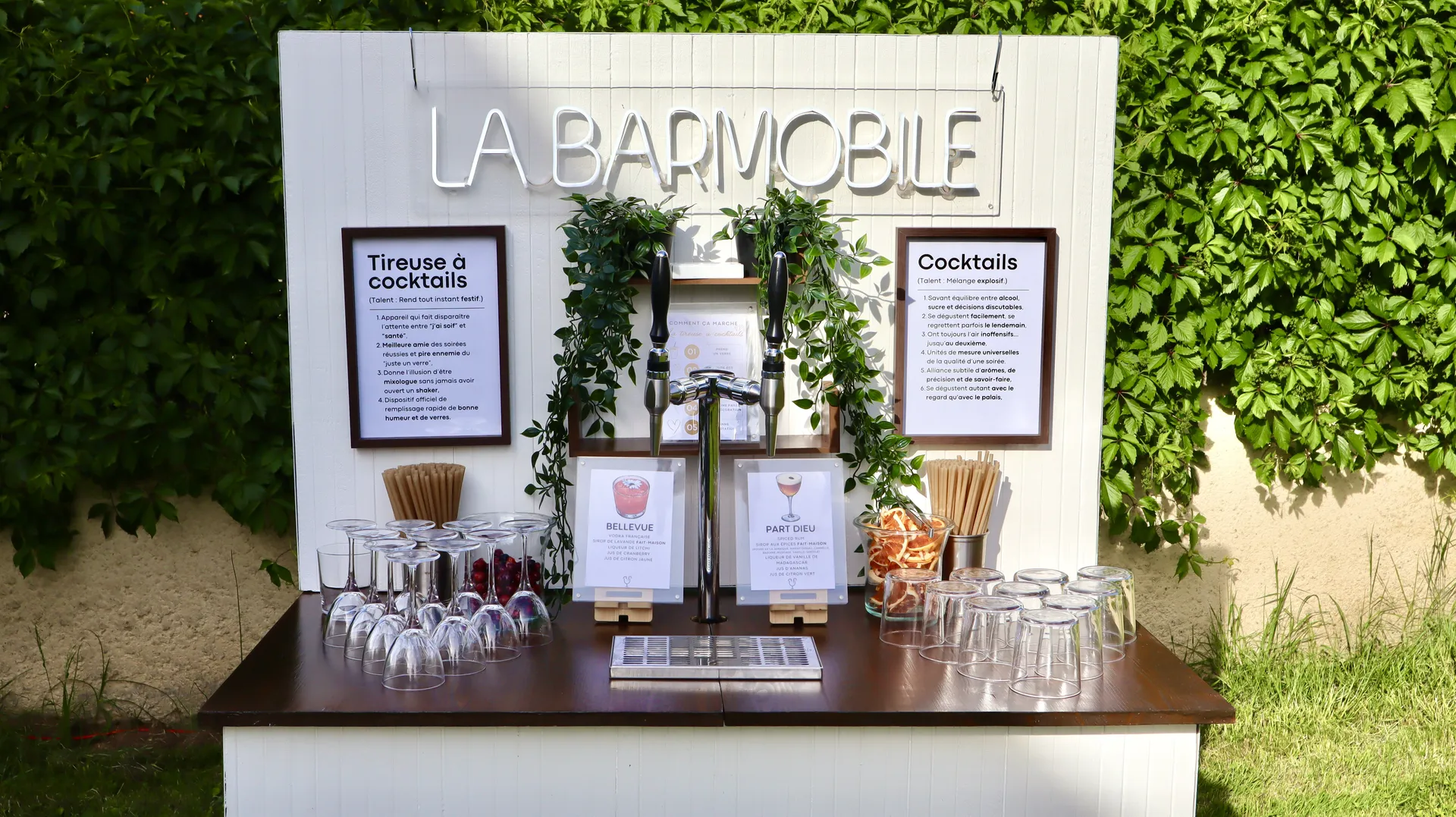 Bar mobile avec tireuse à cocktails premium à Villeurbanne