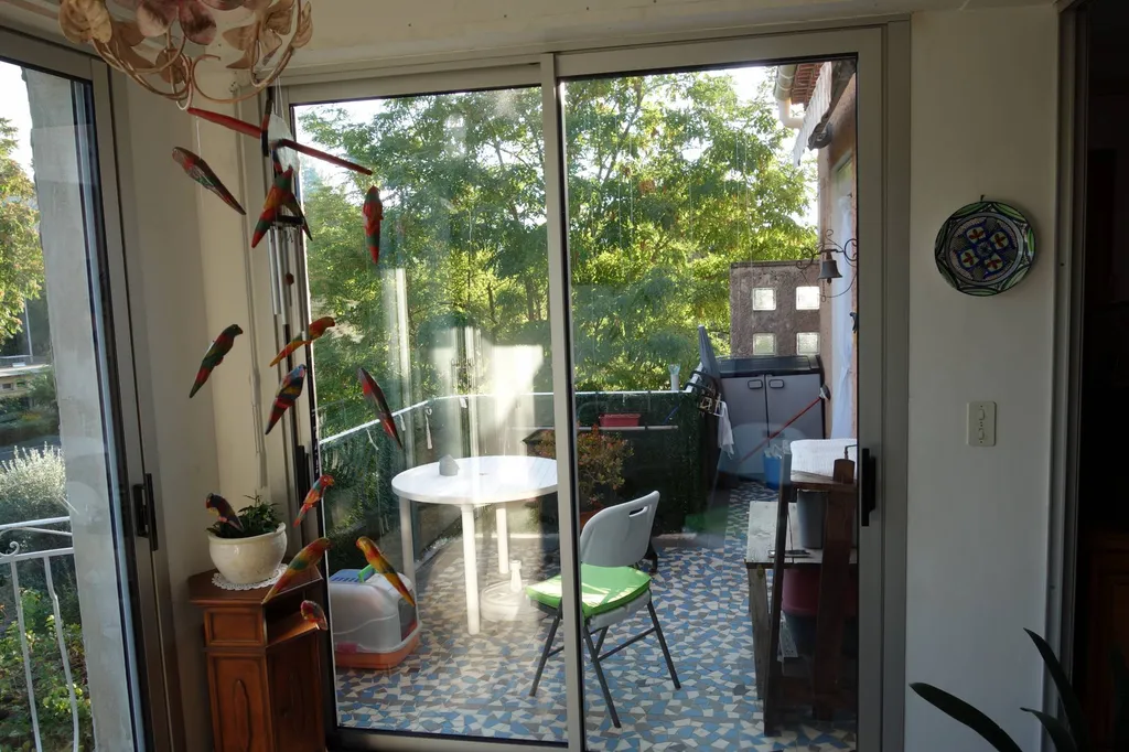 Coulissant deux vantaux en aluminium anodisé