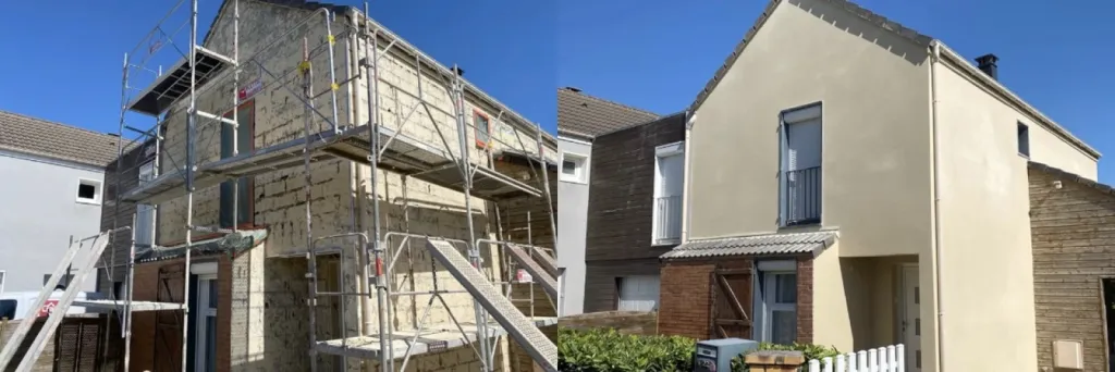 Rénovation avant/aprés par la société 3f Ravalement située à Caen