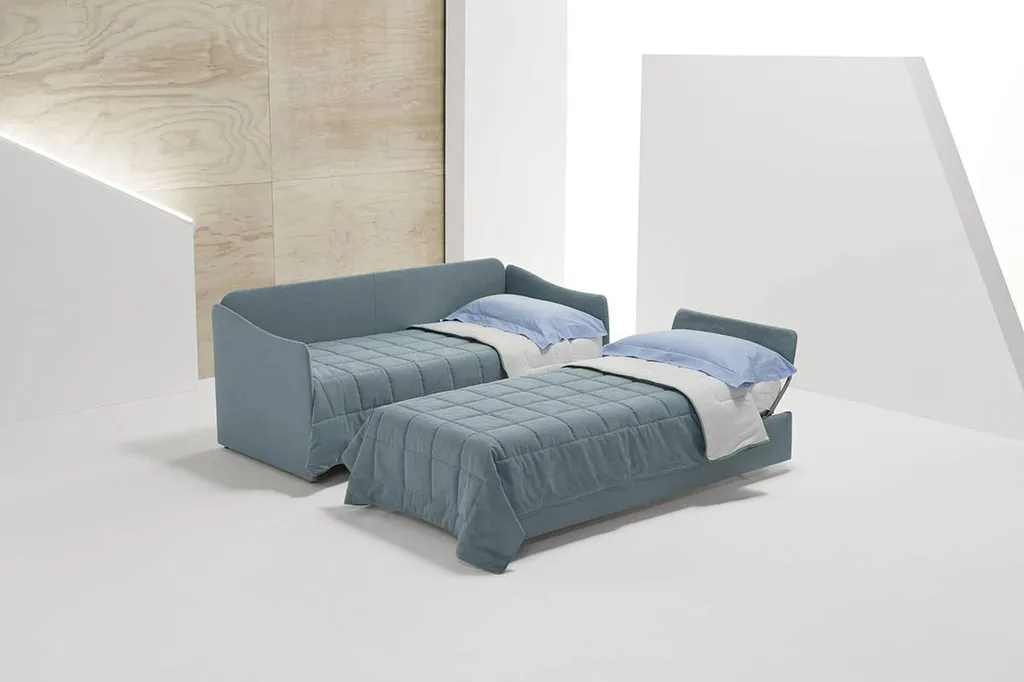 Canapé-lit gigogne pratique bleu deux lits 83400 Hyères vers la garde