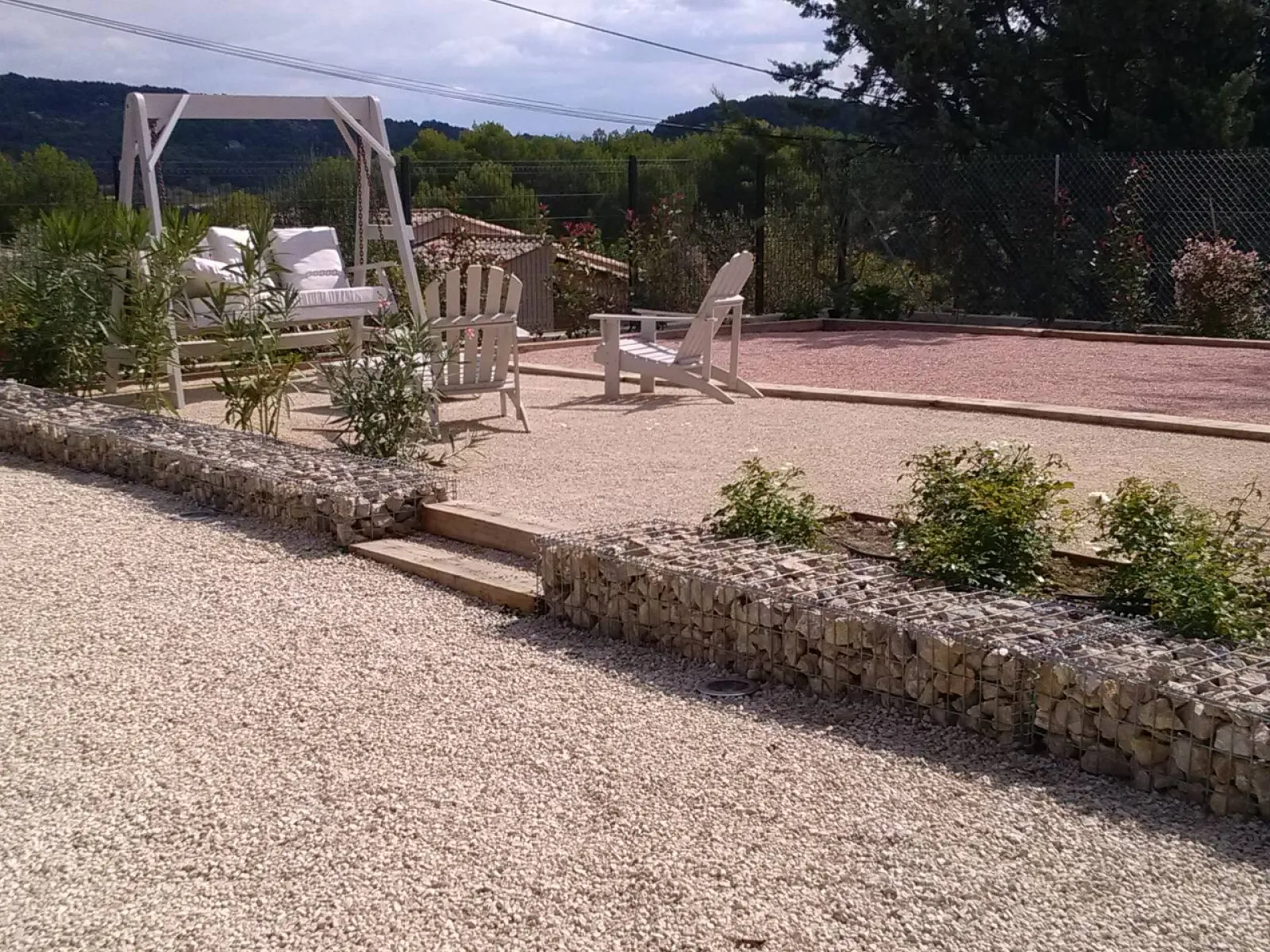 installation mur gabion autour de Pelissanne