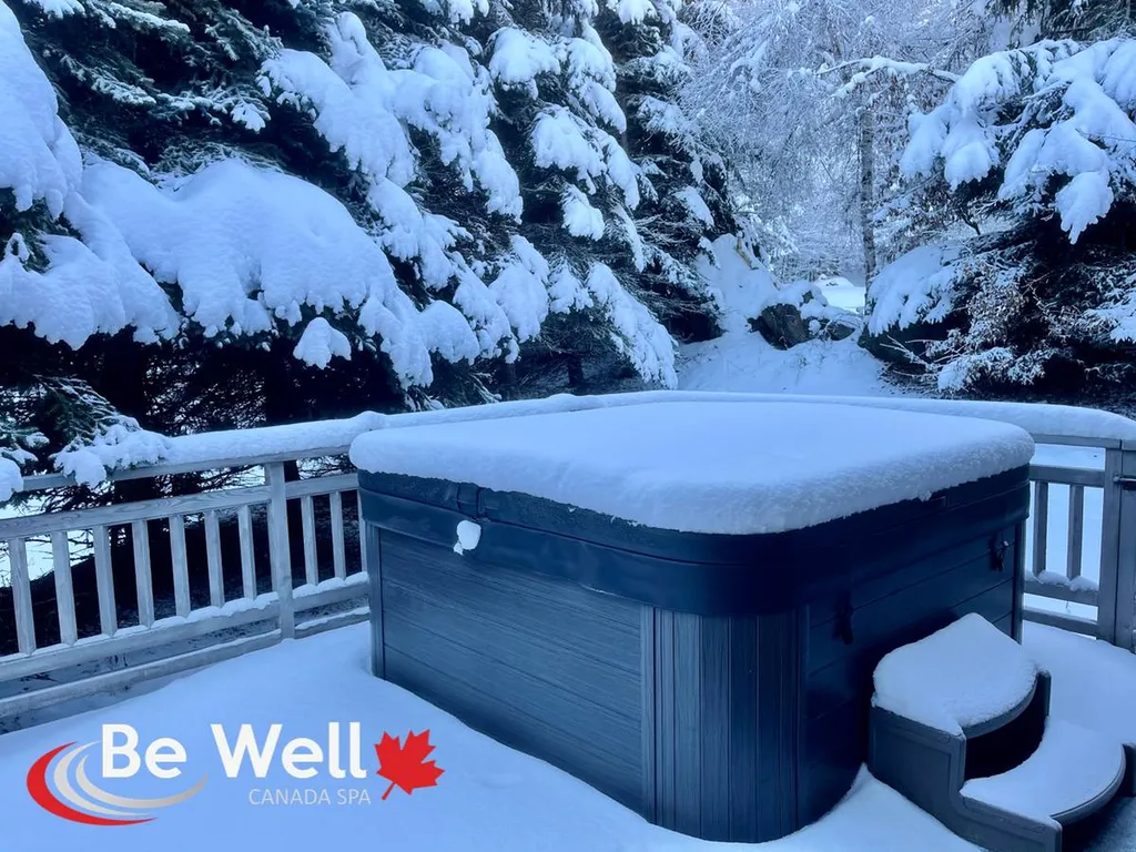 spa extérieur dans un chalet sous la neige aix en provence