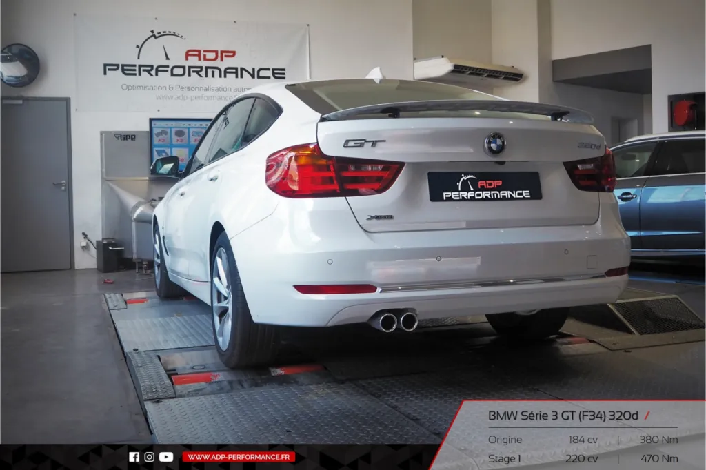 Reprogrammation moteur St Raphael - BMW Serie 3 GT F34 320d 184cv - ADP Performance