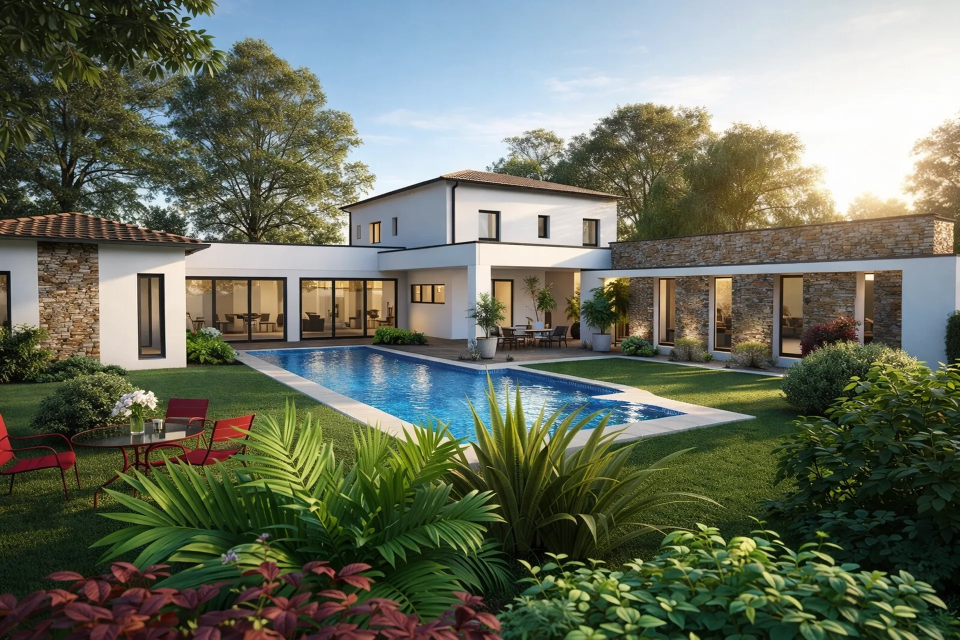 Villa contemporaine élégante signée Maisons HERAUD à Pessac