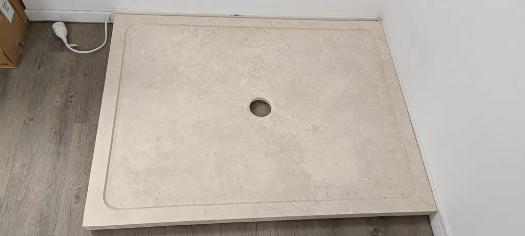 BAC A DOUCHE  - RECEVEUR DE DOUCHE TRAVERTIN BEIGE  120 X 90 X 5 CM 
