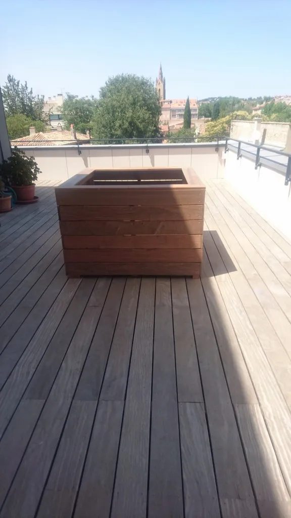 Jardinière en IPE sur Aix en Provence